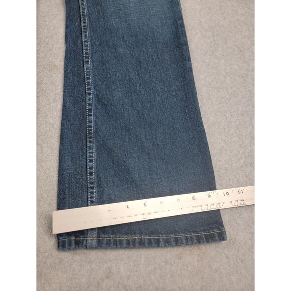 Levis 527 Jeans Mens 36x32 Boot High Rise Cotton Dark Blue Whiskered Western - Picture 4 of 14